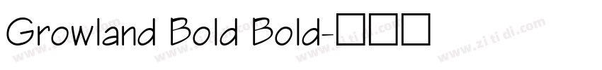 Growland Bold Bold字体转换